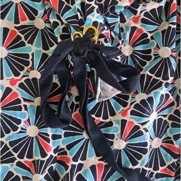 Crown & Ivy Women’s Large Midi Dress Mid Red White Blue Black Colorful Floral - Picture 4 of 6